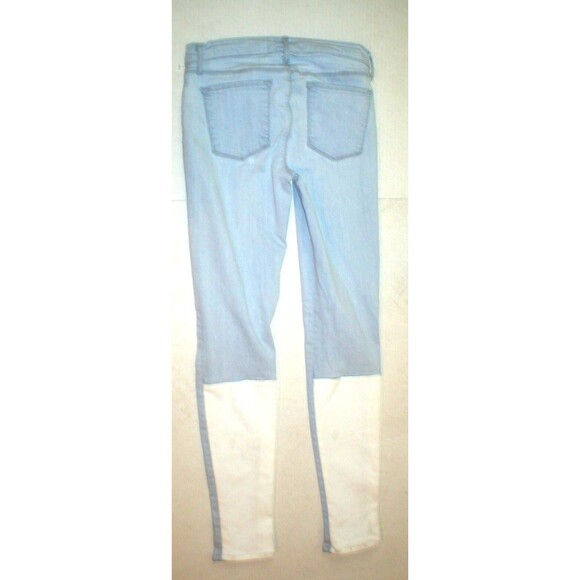 New $325 Designer J Brand Jeans Womens 28 Stepped Back Light Blue White Catalina - Picture 2 of 7